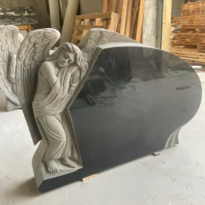 black leaning angel monument