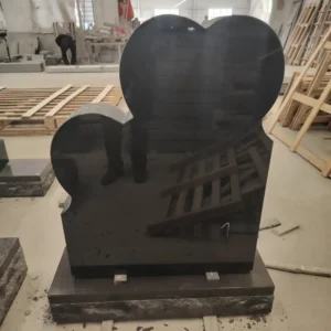 stacked heart shaped headstone