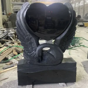 swan hug heart memorial